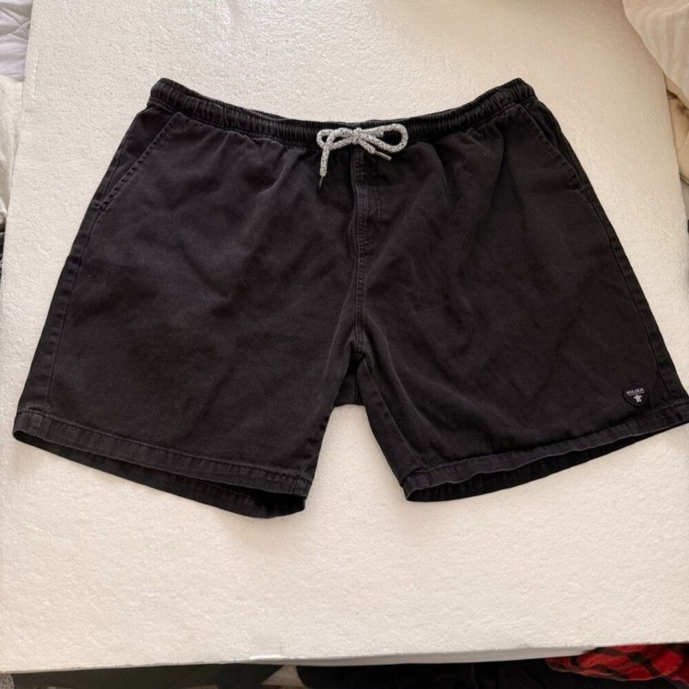 Molokai Surf Co XXL Men's Shorts 2XL Black Drawstring Surfing Unlined Cotton